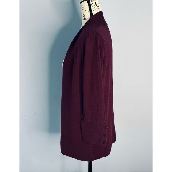 Brand New Evolution by Cyrus Women's Small Purple Open Front Cardigan Sweater - Picture 5 of 8